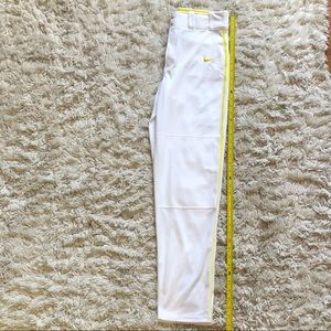 MENS NIKE DRIFIT SMALL WHITE YELLOW BASEBALL PANTS